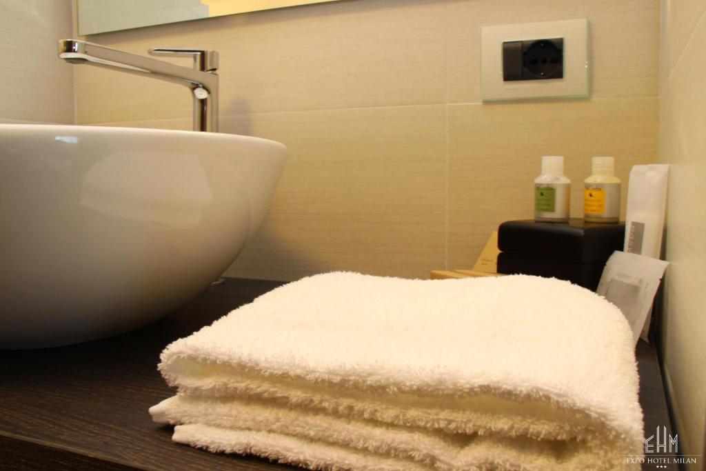 Koupelna v ubytování Expo Hotel Milan