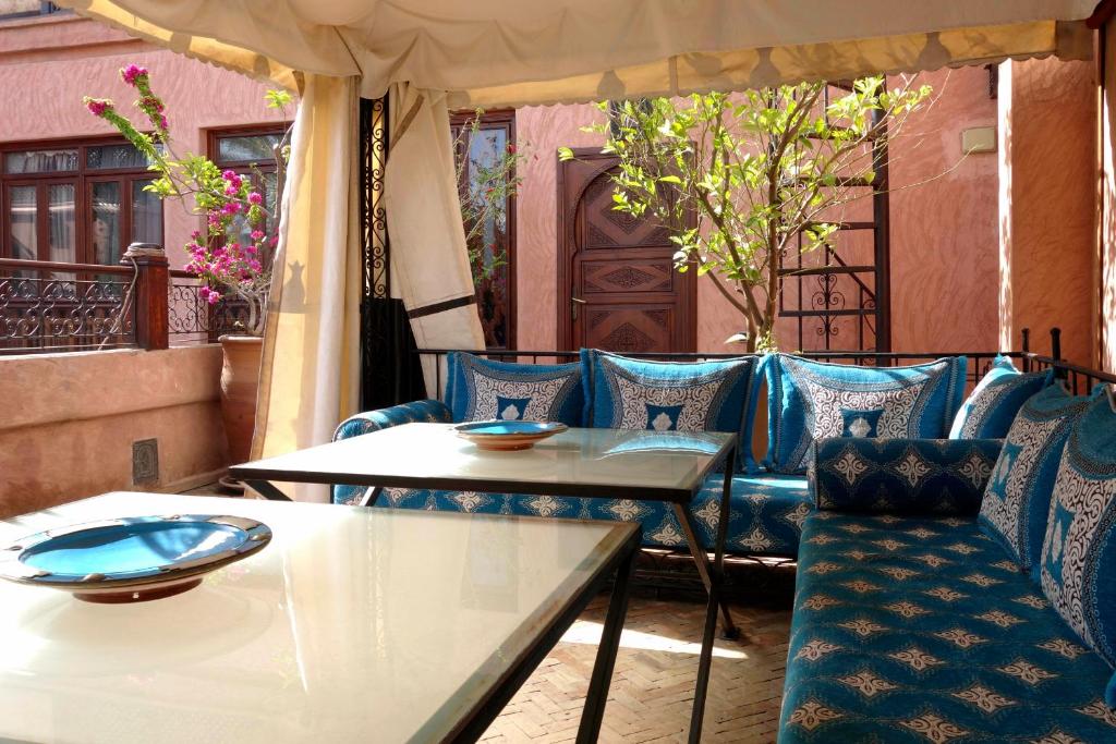 Posezení v ubytování Riad Turquoise
