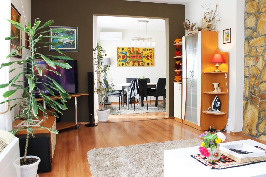 TV a/nebo společenská místnost v ubytování Sunny Day Apartment