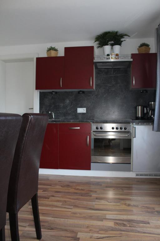 Kuchyň nebo kuchyňský kout v ubytování Apartment Seber