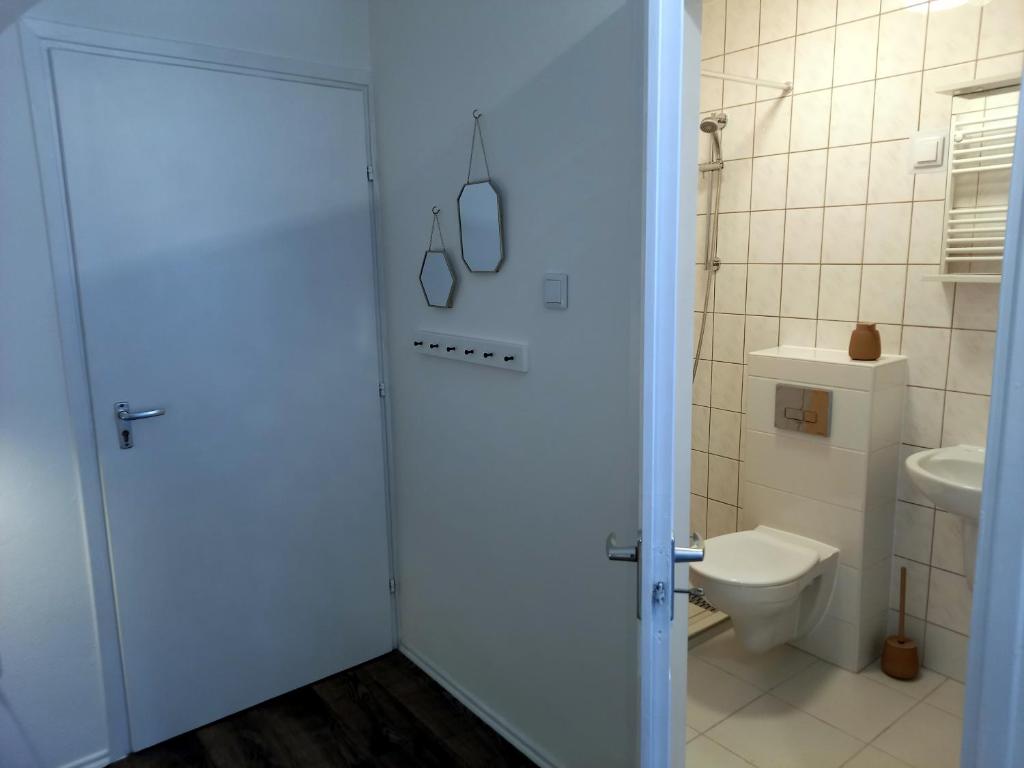 Koupelna v ubytování Diókert Vendégház Sopron
