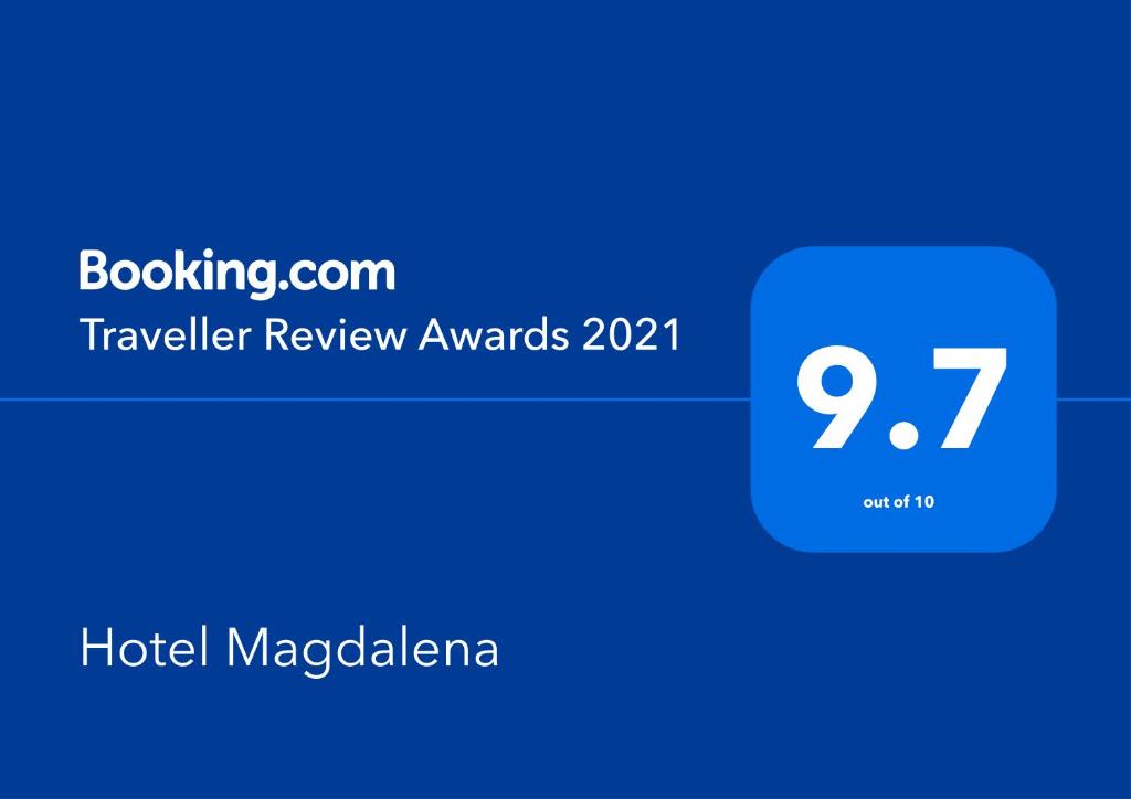 Certifikát, hodnocení, plakát nebo jiný dokument vystavený v ubytování Hotel Magdalena