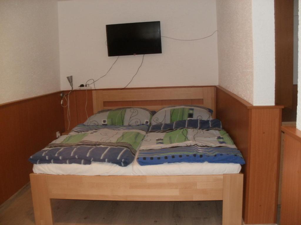 Postel nebo postele na pokoji v ubytování Chata pod Lysou Horou