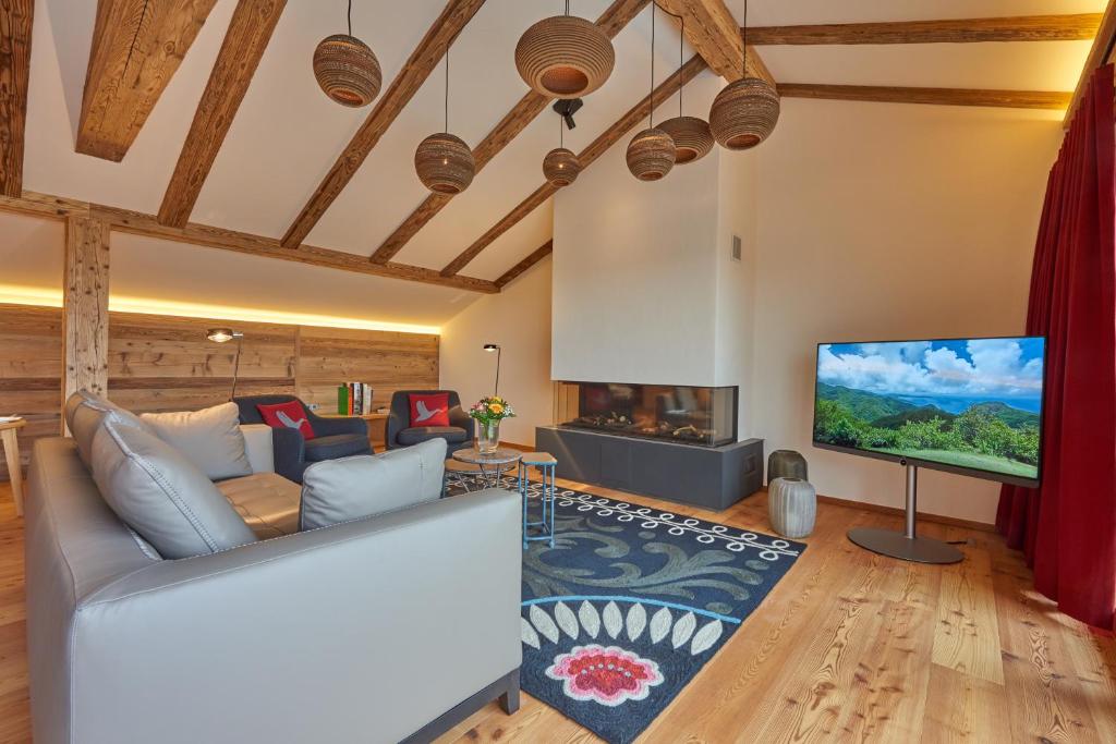 Posezení v ubytování Das Achental Resort