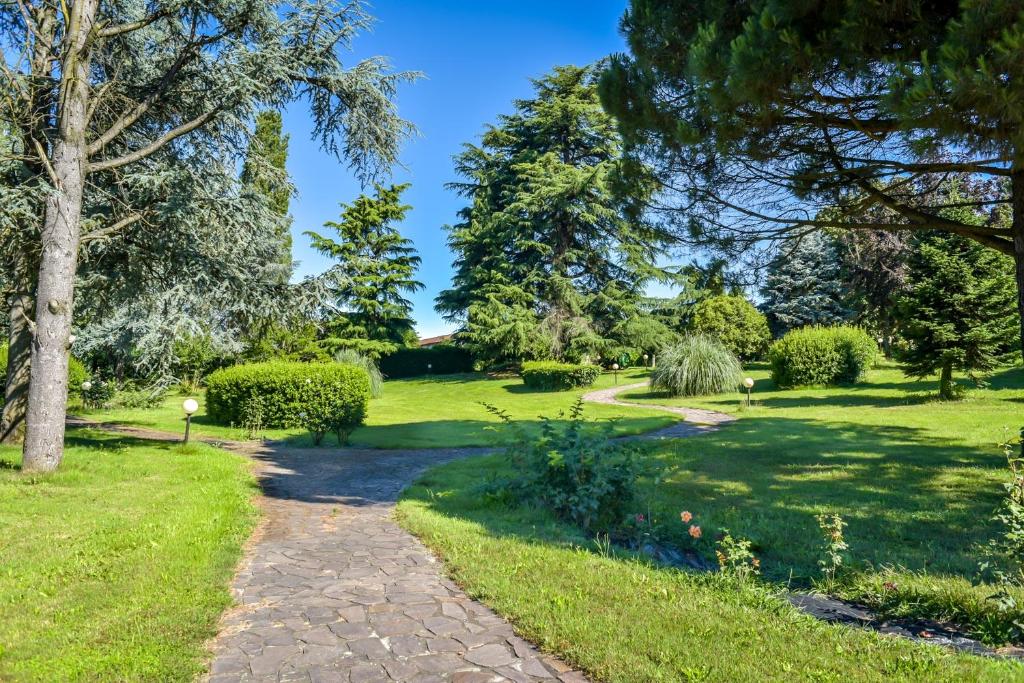 A garden outside Palazzo Cavagna Sangiuliani