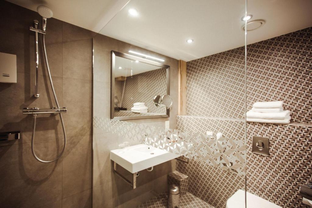 Koupelna v ubytování Promenade Hotel Liepaja