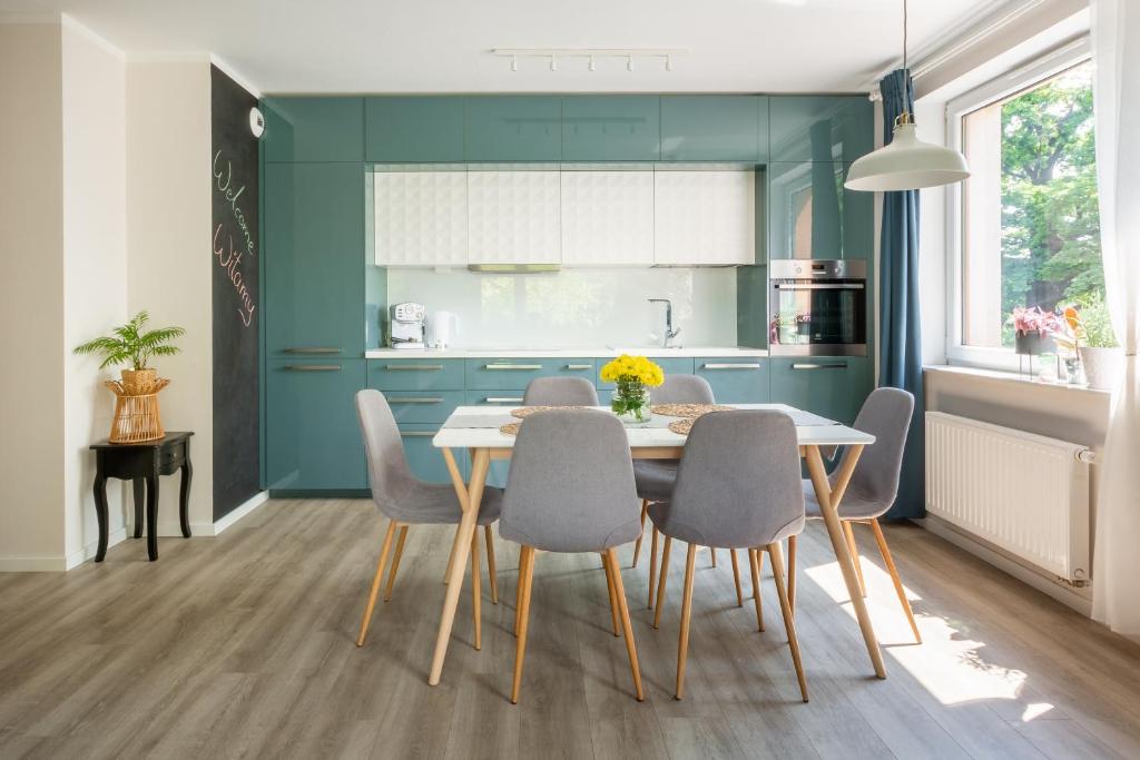 Kuchyň nebo kuchyňský kout v ubytování Sun House Apartment + free parking