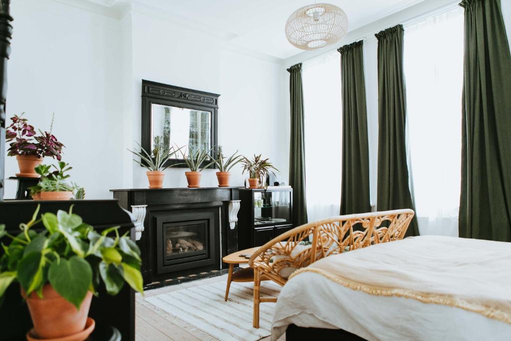 Letto o letti in una camera di Musa Antwerp