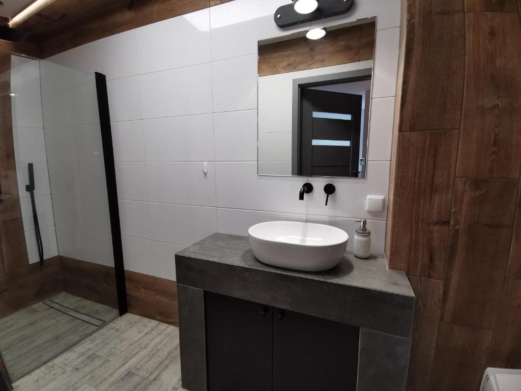 Kúpeľňa v ubytovaní Apartamenty Majówka