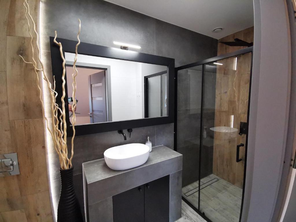 Kúpeľňa v ubytovaní Apartamenty Majówka
