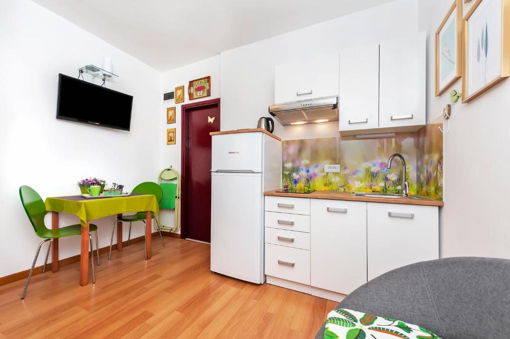 Kuchyň nebo kuchyňský kout v ubytování Apartments Aja and Stefy