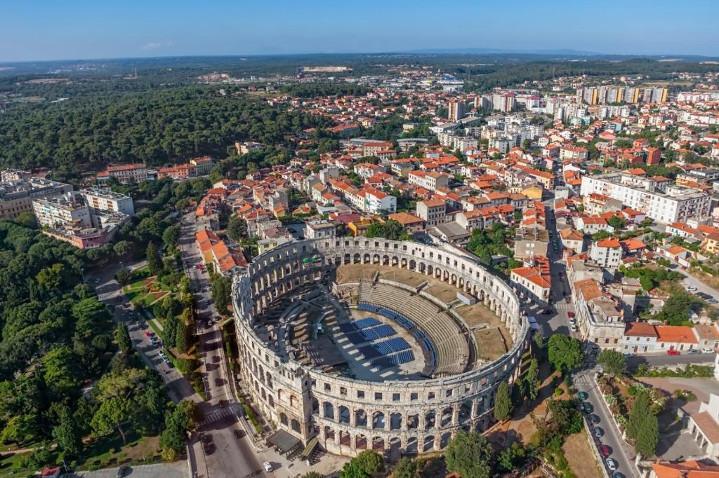 Widok na miasto Medulin z tego apartamentu