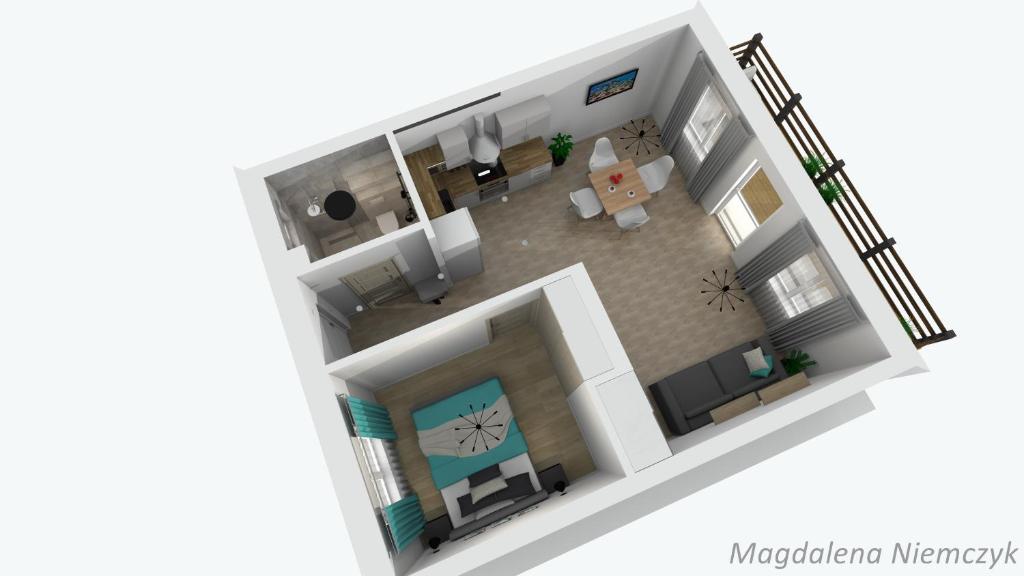 Plán poschodí v ubytovaní Apartamenty Asturia Rymanów Zdrój
