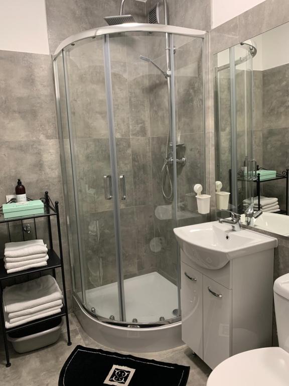 Kúpeľňa v ubytovaní Reagan Park Apartament