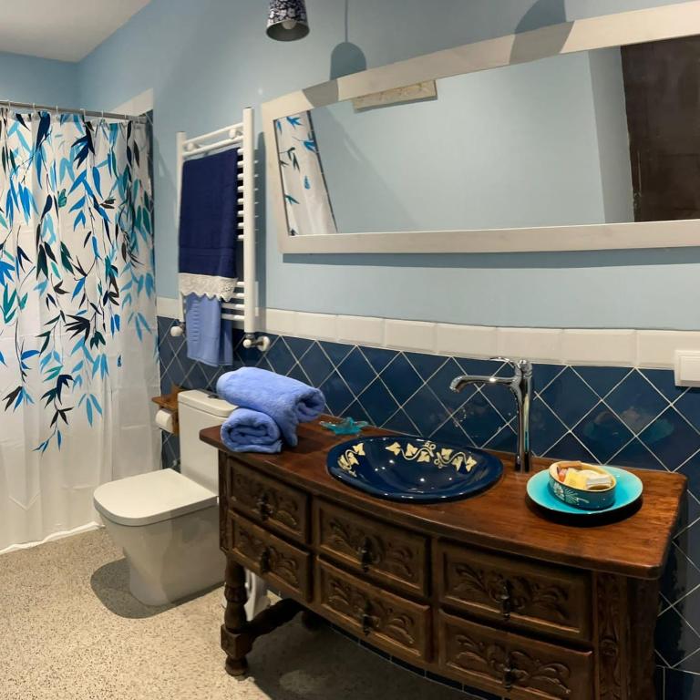 A bathroom at Casa rural Cal Fuster Experience