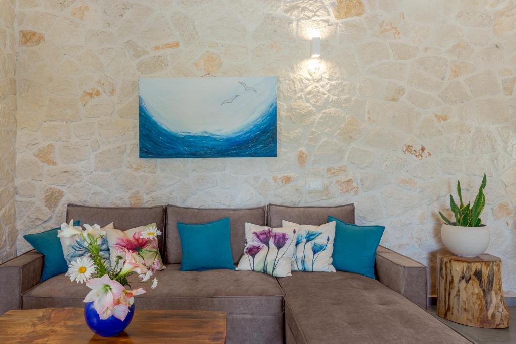Posezení v ubytování Tierra Olivo Villas