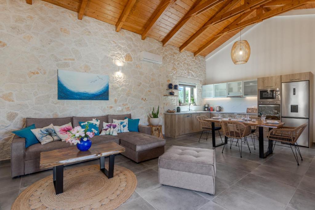 Posezení v ubytování Tierra Olivo Villas