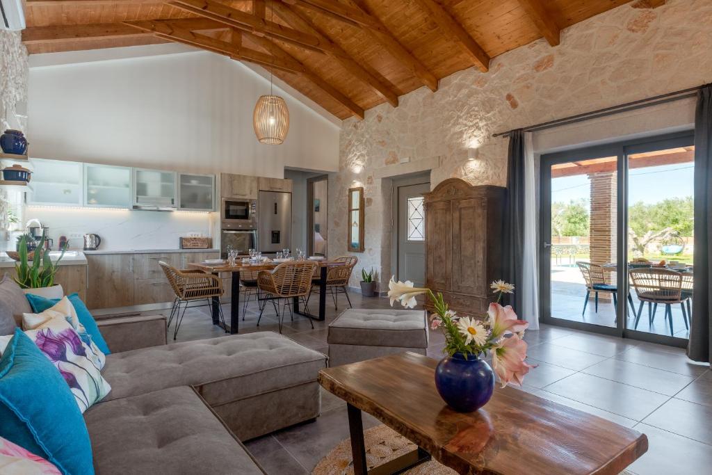 Kuchyň nebo kuchyňský kout v ubytování Tierra Olivo Villas