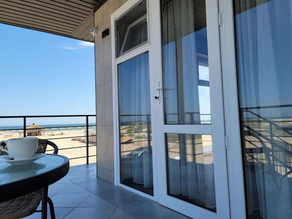 Balkón nebo terasa v ubytování VIP HOTEL ZATOKA