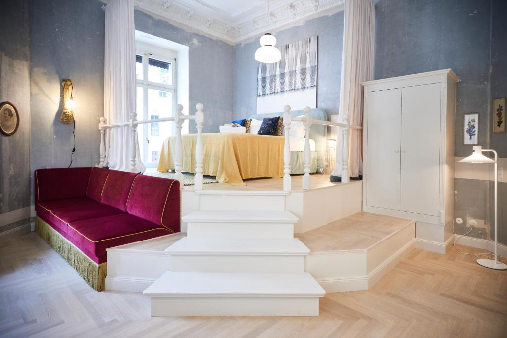 Posezení v ubytování Cora Apartments