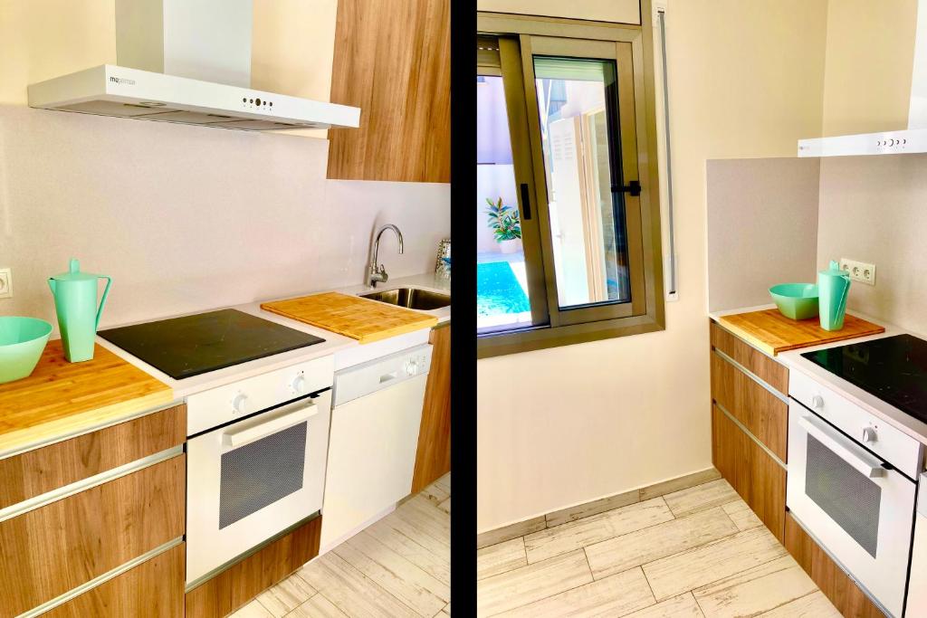 Kuchyňa alebo kuchynka v ubytovaní Casa Mediterránea con piscina privada en Palamós