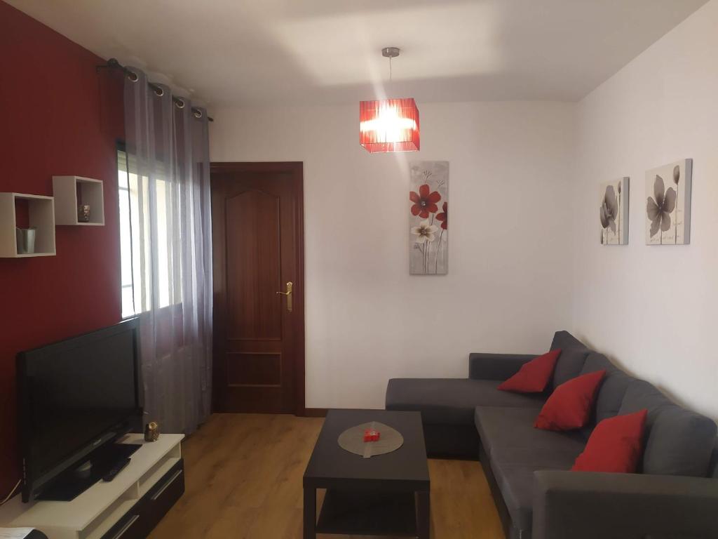 TV a/nebo společenská místnost v ubytování Vivienda de Uso Turistico Ramos 3