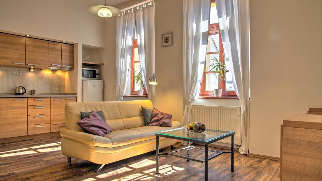 Kuchyň nebo kuchyňský kout v ubytování Boromeum Residence