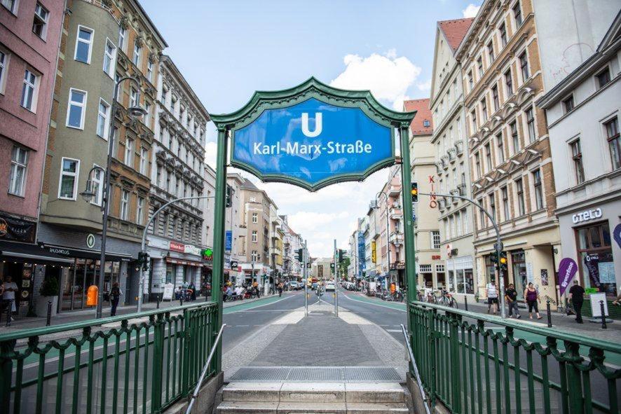 a sign for a north newcastle street in a city at Hotel hostel Zafir in Berlin