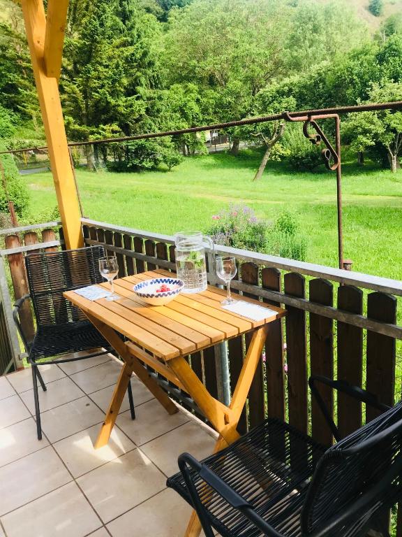Balkón nebo terasa v ubytování Apartmán U ŘEKY