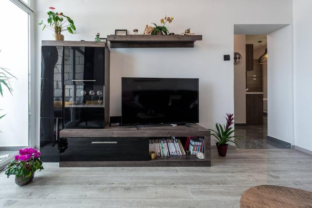 Μια τηλεόραση ή/και κέντρο ψυχαγωγίας στο Apartman Leda