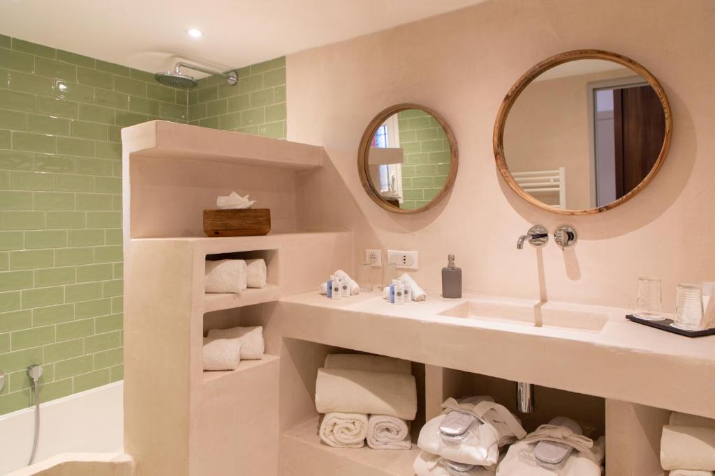 Koupelna v ubytování Hôtel Font Mourier