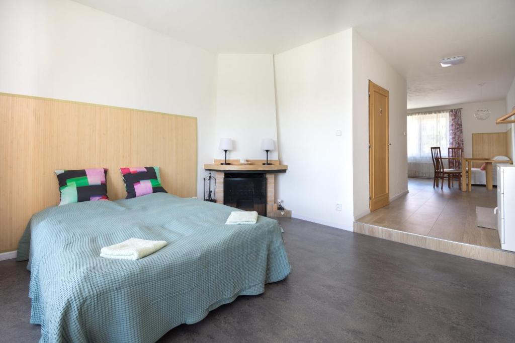 Postel nebo postele na pokoji v ubytování Sunny apartment