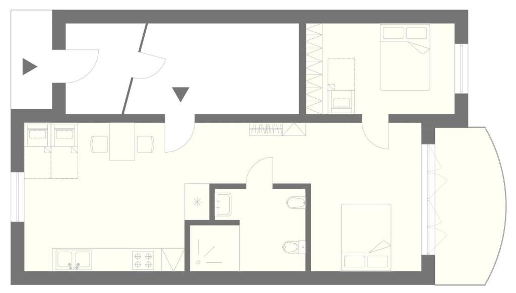 Půdorys ubytování Sunny apartment