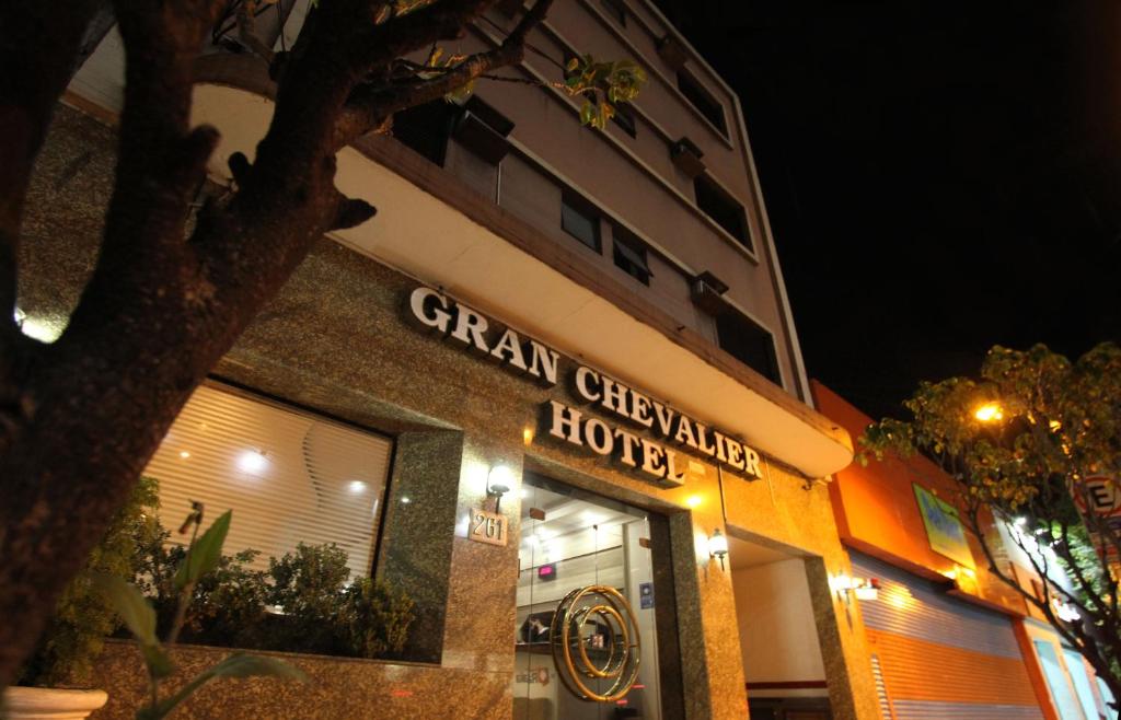 a building with a sign that reads grand chevalier hotel at Gran Chevalier Hotel in Sao Paulo