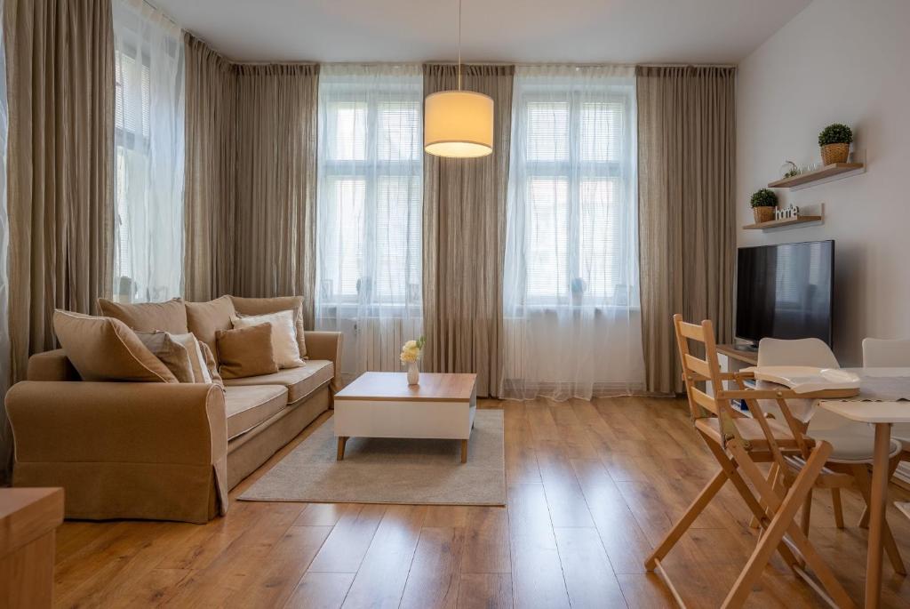 Posezení v ubytování FAMILY Apartment OSTRAVA
