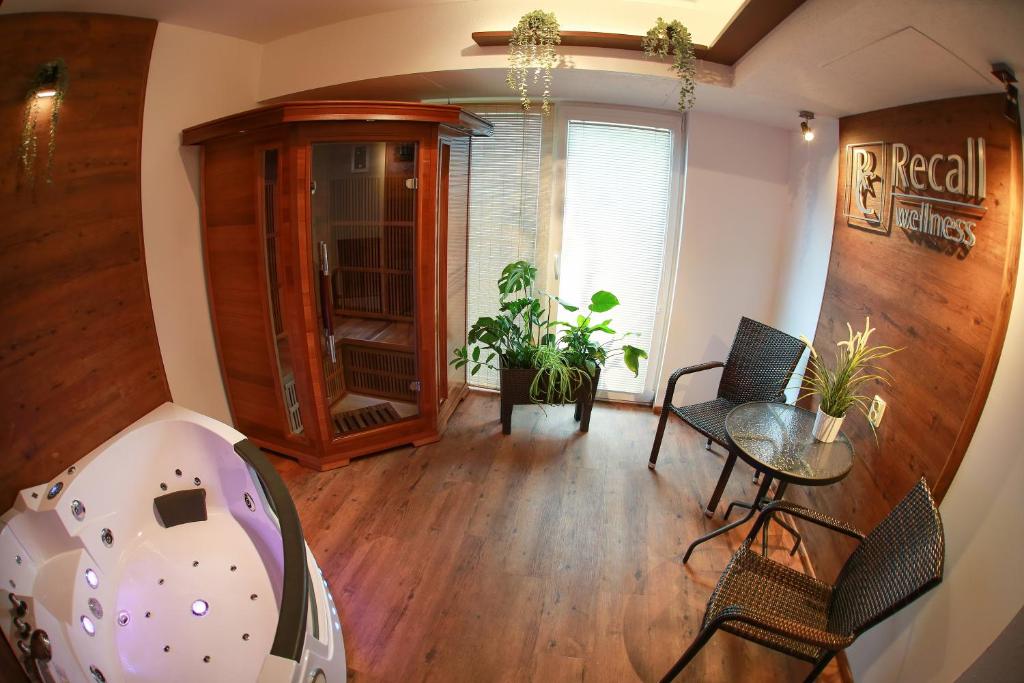 Posezení v ubytování Apartmán Wellness Sedmihorky