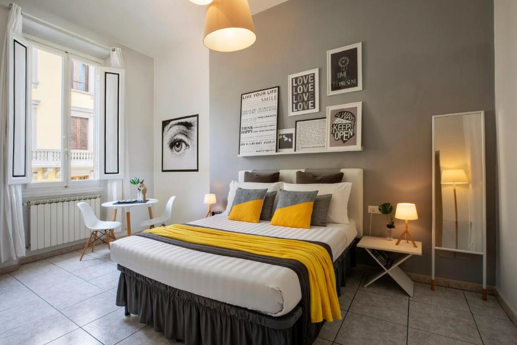 Posteľ alebo postele v izbe v ubytovaní 3B Bed & Breakfast Firenze Centro