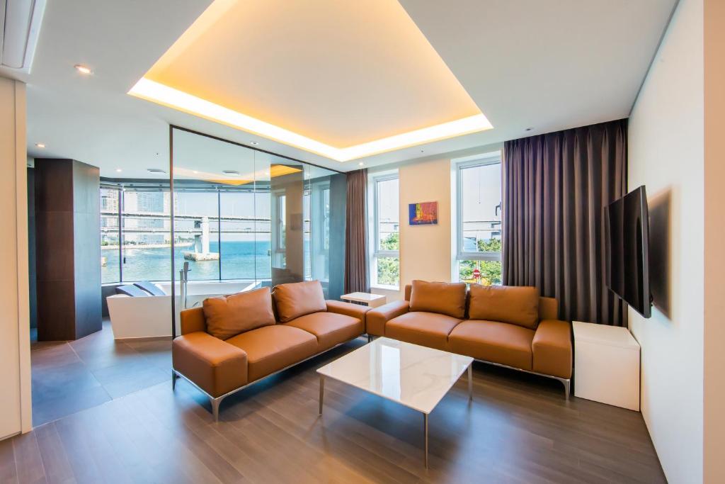 Posezení v ubytování AG405 Hotel