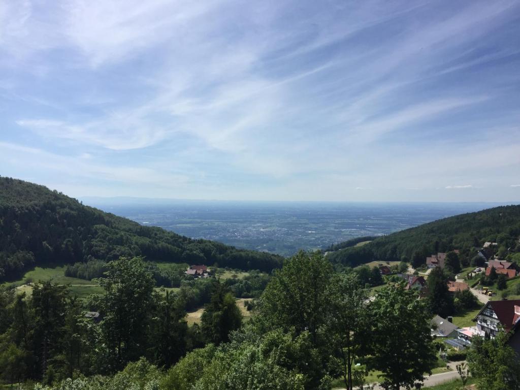 - une vue sur une ville située dans les collines dans l'établissement Panorama Point, à Sasbachwalden