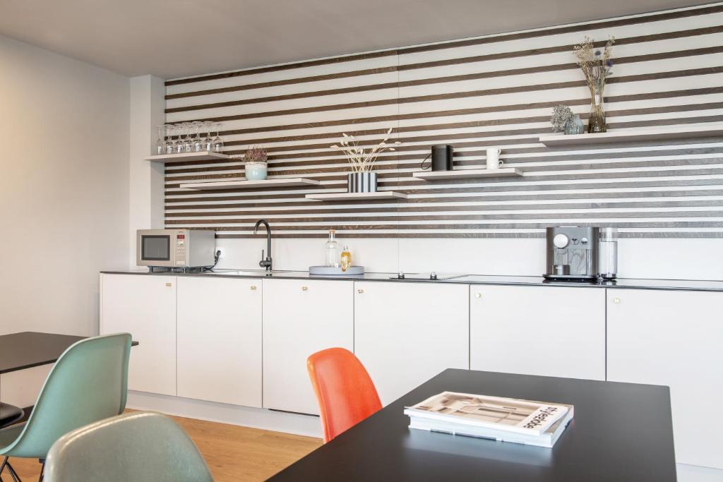 Kuchyň nebo kuchyňský kout v ubytování ipartment Böblingen Sindelfingen