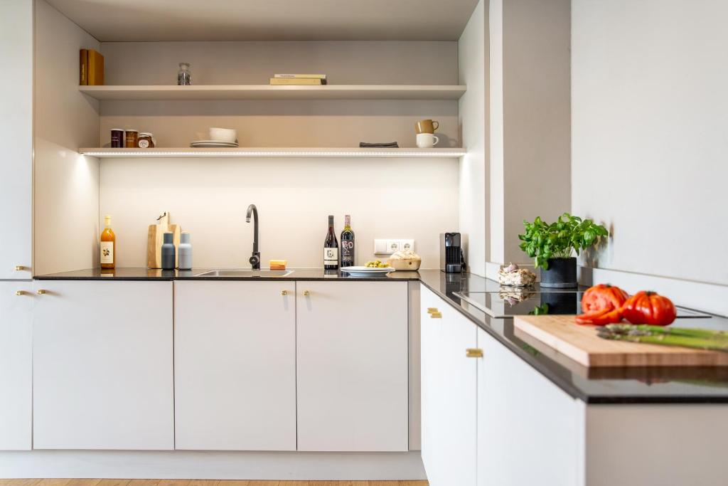 Kuchyň nebo kuchyňský kout v ubytování ipartment Böblingen Sindelfingen