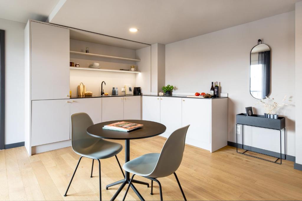 Kuchyň nebo kuchyňský kout v ubytování ipartment Böblingen Sindelfingen