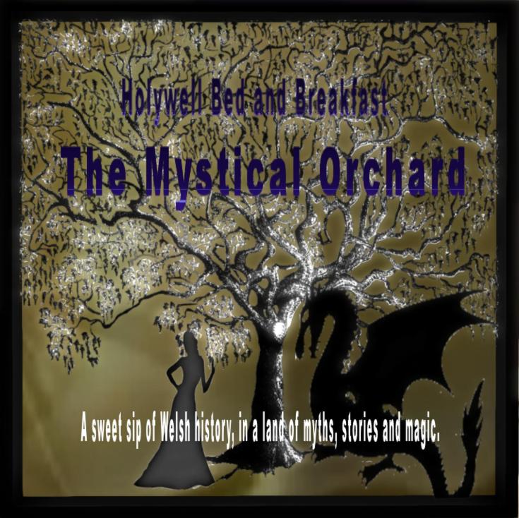 a book cover for the mystical opera with a tree at The Mystical Orchard in Holywell