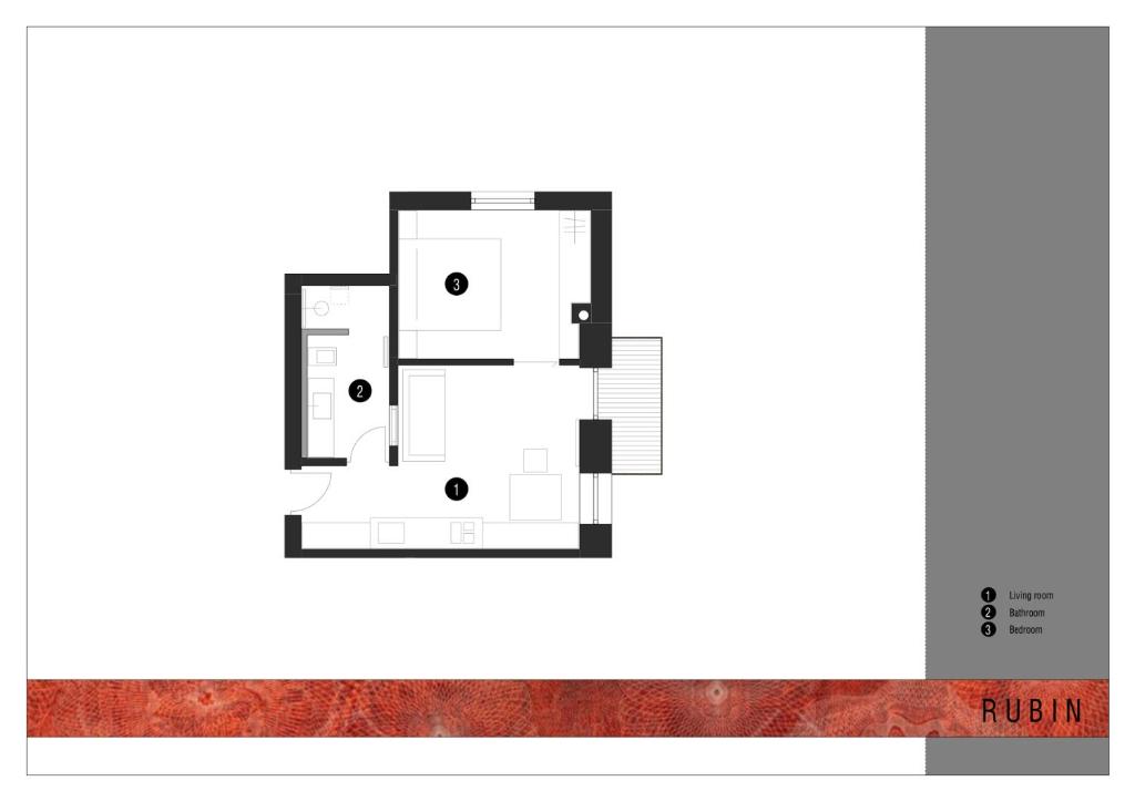Půdorys ubytování Lapis Monti - Apartments & Suites