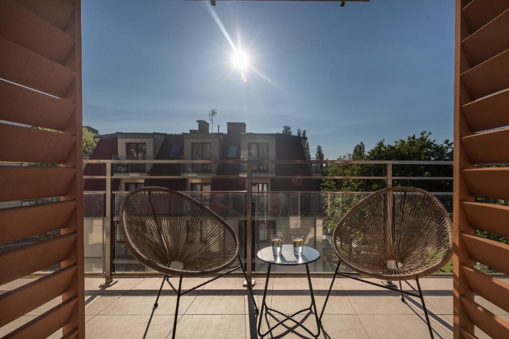 Balkón alebo terasa v ubytovaní Apartamenty Feniks by Noclegi Renters