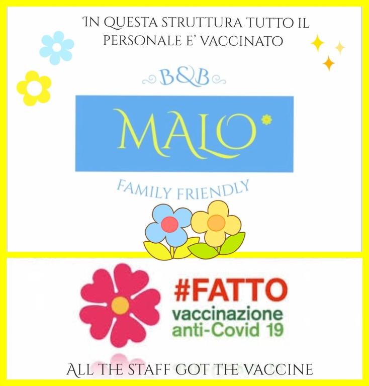 Certifikát, ocenenie alebo iný dokument vystavený v ubytovaní B&B MaLò Family Friendly