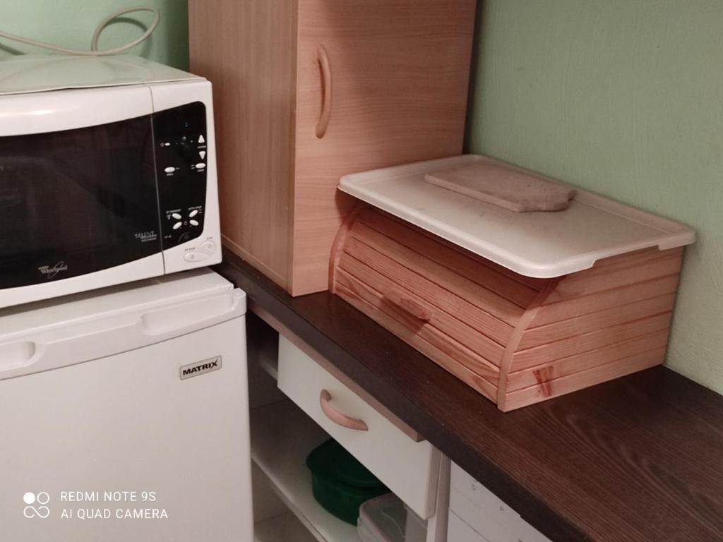 Kuchyň nebo kuchyňský kout v ubytování Hacienda Bled Rooms