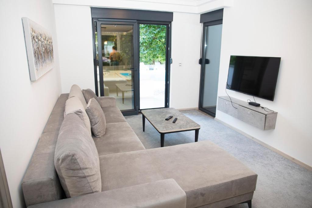 TV a/nebo společenská místnost v ubytování Luxury Villa Magic