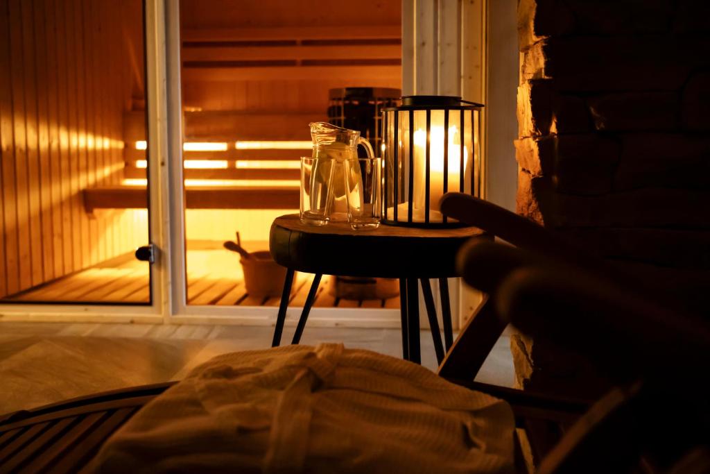A bed or beds in a room at Chalet Nova Lesna Mountain View