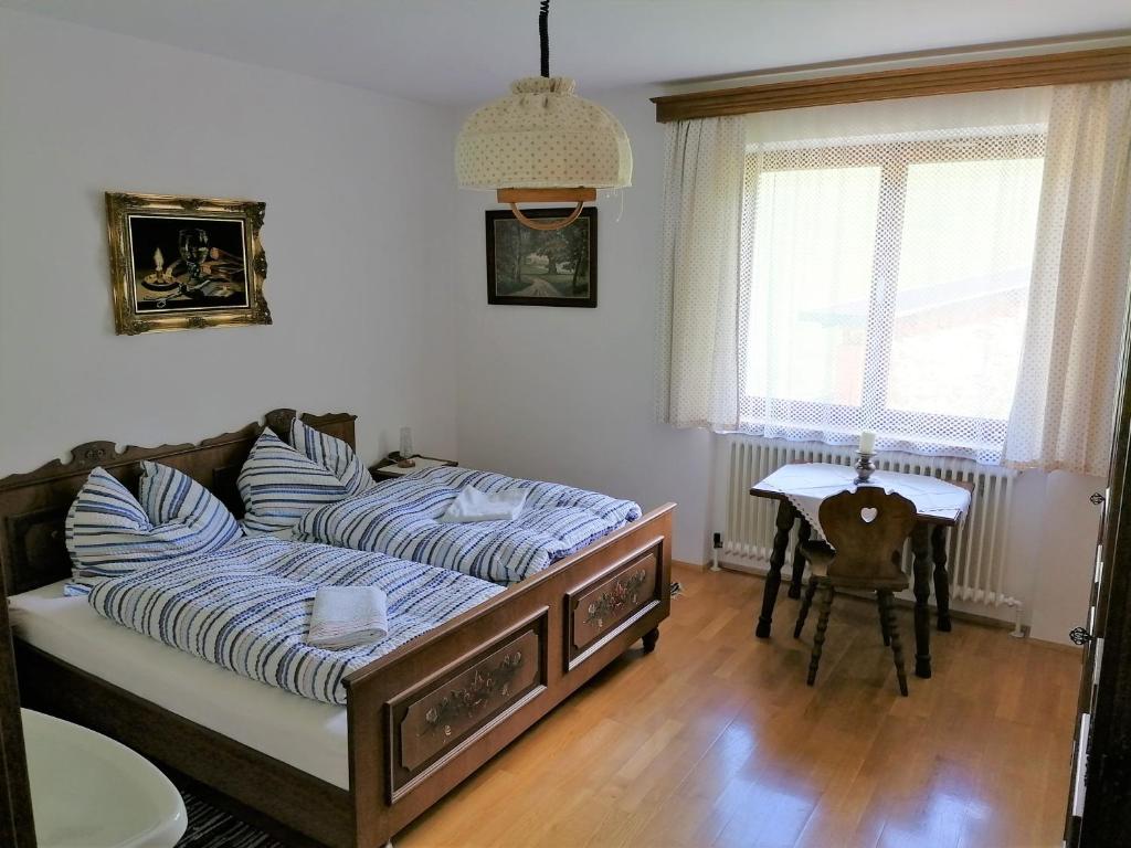 Postel nebo postele na pokoji v ubytování Davidgut